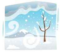 雪災のイラスト