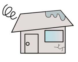 メンテナンスされず放置された家