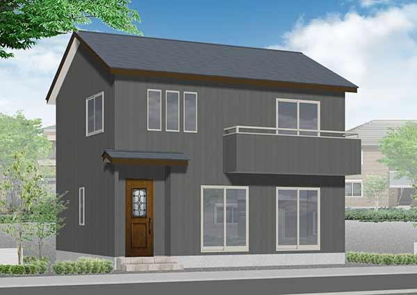 グレーの外壁の戸建て住宅