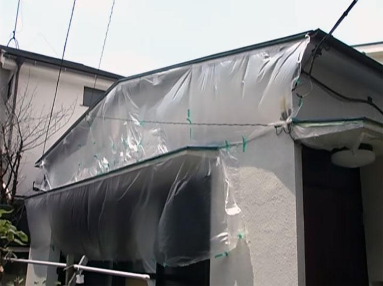 養生の完了した屋根