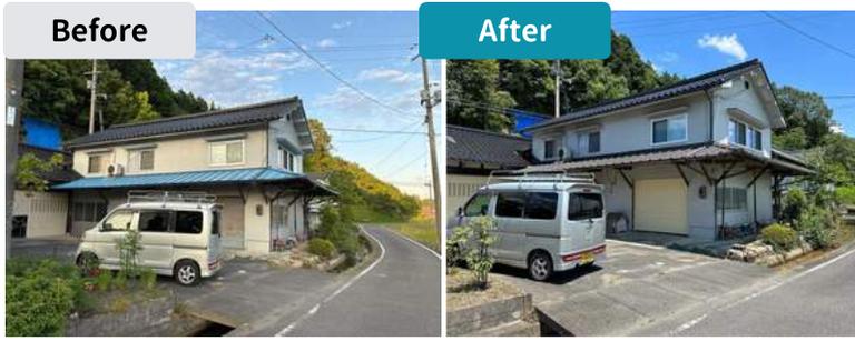 50万〜100万円で一戸建ての屋根の塗装、屋根の貼替をした施工事例