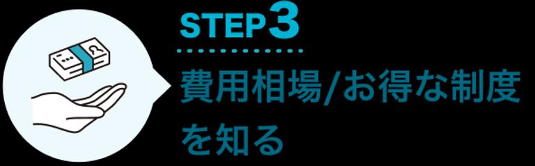 STEP3 費用相場/お得な制度を知る