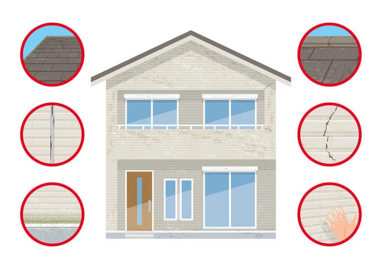 外壁補修が必要な劣化症状と費用相場の比較について